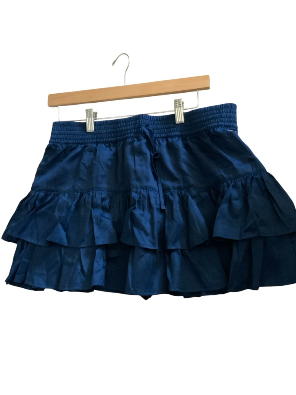 PINK Victoria's Secret Navy Tiered Ruffle Mini Skirt SZ Medium